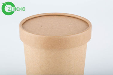 Бумажные стаканчики 350 Мл 40гсм Крафт с крышкой принимают отсутствующие устранимые бумажные чашки супа