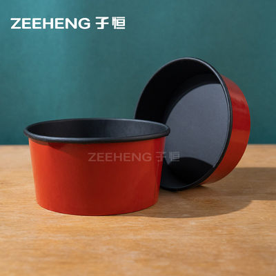 Рынок США Горячая и холодная пища Красные бумажные миски для всех случаев