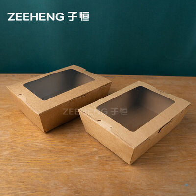 Окончатая коричневая крафт-бумажная коробка, плотность 337 г/м², с PE-покрытием, пригодная для переработки