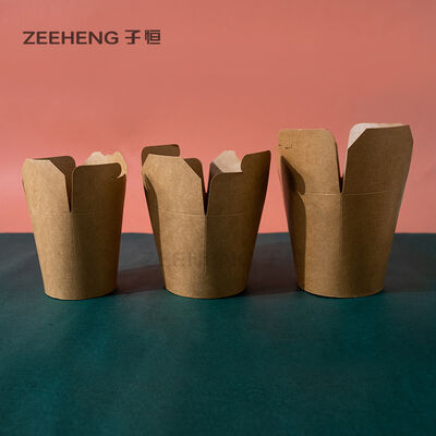 Перерабатываемые экологически чистые крафт-коробки коричневые белые миски для лапши 16 унций/26 унций/32 унции