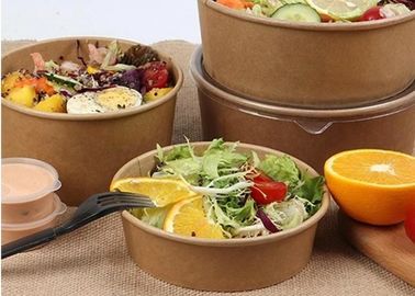 Ресиклабле бумажные плошки для супа, изготовленные на заказ горячие & холодные бумажные контейнеры салата