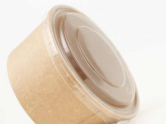 Салатницы 25 Oz 750ml устранимые Kraft с крышками для салата и супа Eco дружелюбного